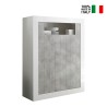 Woonkamer dressoir 144cm hoog glanzend wit modern beton Sior BC Verkoop
