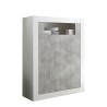 Woonkamer dressoir 144cm hoog glanzend wit modern beton Sior BC Aanbod