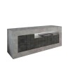 Woonkamer TV-meubel met 3 moderne deuren met betoneffect zwart Jaor CX Aanbod