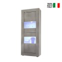Moderne houten vitrinekast woonkamer 61x162cm Nina Pc Basic Verkoop