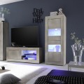 Moderne houten vitrinekast woonkamer 61x162cm Nina Pc Basic Aanbieding