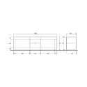 Moderne tv-meubel woonkamer, 2 deuren hout, 180 cm Nolux Pc Basic Kortingen