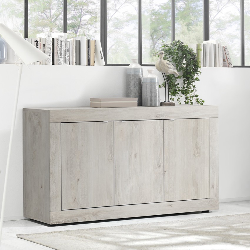 Moderne houten dressoir met 3 deuren 160cm Modis Pc Basic Aanbieding Moderne houten dressoir met 3 deuren 160cm Modis Pc Basic Aanbieding
