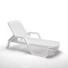 Set van 20 plastic ligstoelen Zanzibar op wielen voor tuin of zwembad Korting