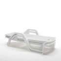 Set van 20 plastic ligstoelen Zanzibar op wielen voor tuin of zwembad Kortingen