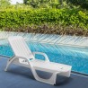 Set van 20 plastic ligstoelen Zanzibar op wielen voor tuin of zwembad Aanbod