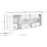Dressoir woonkamer eetkamer 2 deuren 4 lades beton Dama Ct L Catalogus