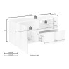 Moderne TV-meubel 121x42cm grijs beton Petite Ct Dama Kortingen