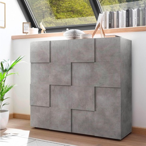 Modern cement keuken dressoir 2 deuren geblokt design Dama Lola Ct Aanbieding