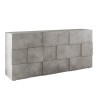 Dressoir opbergkast woonkamer met 3 deurtjes grijs beton Dama Ct S Aanbod