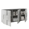 Dressoir opbergkast woonkamer met 3 deurtjes grijs beton Dama Ct S Korting