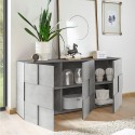 Dressoir opbergkast woonkamer met 3 deurtjes grijs beton Dama Ct S Catalogus
