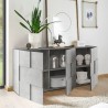 Dressoir opbergkast woonkamer met 3 deurtjes grijs beton Dama Ct S Catalogus