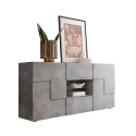 Dressoir woonkamer 181 cm 2 deuren 2 lades schaakbord cement Dama Ct M Aanbod