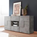 Dressoir woonkamer 181 cm 2 deuren 2 lades schaakbord cement Dama Ct M Aanbieding