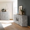 Dressoir woonkamer 181 cm 2 deuren 2 lades schaakbord cement Dama Ct M Korting