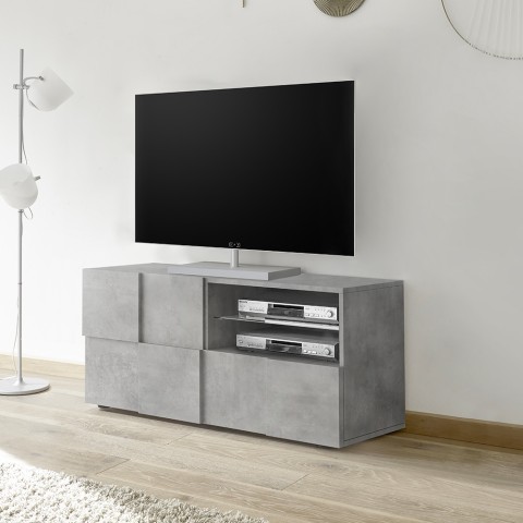 Moderne TV-meubel 121x42cm grijs beton Petite Ct Dama Aanbieding