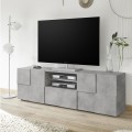 Tv-meubel met 2 deuren en lade in betonlook, schaakontwerp Tecum Ct Dama Aanbieding