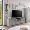Tv-meubel met 2 deuren en lade in betonlook, schaakontwerp Tecum Ct Dama Korting
