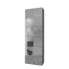 Moderne woonkamer vitrine kast betonlook met 1 glazen deur Bee Ct Dama Verkoop