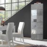 Moderne woonkamer vitrine kast betonlook met 1 glazen deur Bee Ct Dama Aanbieding