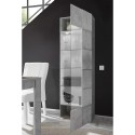 Moderne woonkamer vitrine kast betonlook met 1 glazen deur Bee Ct Dama Korting