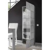 Moderne woonkamer vitrine kast betonlook met 1 glazen deur Bee Ct Dama Korting