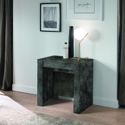 Uitbreidbare moderne zwarte eettafel Wing 54-252cm Aanbieding