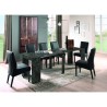 Uitbreidbare moderne zwarte eettafel Wing 54-252cm Kortingen