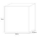 Uitbreidbare moderne zwarte eettafel Wing 54-252cm Catalogus