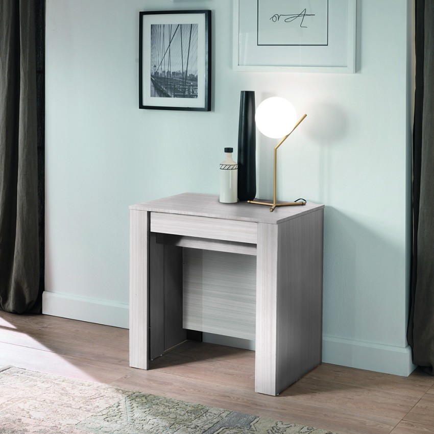 Uitschuifbare eettafel 54-252 cm in wit hout Coast Aanbieding
