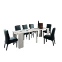 Uitschuifbare eettafel 54-252 cm in wit hout Coast Korting