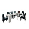 Uitschuifbare eettafel 54-252 cm in wit hout Coast Korting