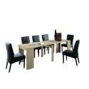 Uitschuifbare eettafel 54-252cm modern hout Hidalgo Korting