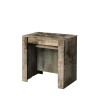 Uitschuifbare houten eettafel en console 54-252cm Tudor Aanbod