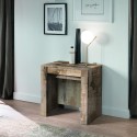 Uitschuifbare houten eettafel en console 54-252cm Tudor Aanbieding