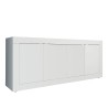 Moderne dressoir Altea Wh met 4 deuren 207cm wit hoogglans voor woonkamer Aanbod