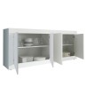 Moderne dressoir Altea Wh met 4 deuren 207cm wit hoogglans voor woonkamer Korting