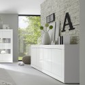 Moderne dressoir Altea Wh met 4 deuren 207cm wit hoogglans voor woonkamer Kortingen