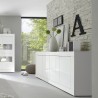 Dressoir woonkamer kast 4 deuren 207cm modern glanzend wit Altea Wh Kortingen