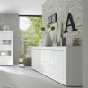 Moderne dressoir Altea Wh met 4 deuren 207cm wit hoogglans voor woonkamer Kortingen