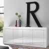 Moderne dressoir Altea Wh met 4 deuren 207cm wit hoogglans voor woonkamer Catalogus
