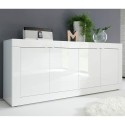 Dressoir woonkamer kast 4 deuren 207cm modern glanzend wit Altea Wh Voorraad