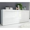 Moderne dressoir Altea Wh met 4 deuren 207cm wit hoogglans voor woonkamer Voorraad