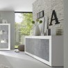 Modern woonkamer dressoir 4 deuren glanzend wit cement 207cm Altea BC Kortingen