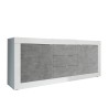 Dressoir 2 deuren 3 lades wit hoogglans beton 210cm Tribus BC Basic Aanbod