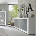 Dressoir 2 deuren 3 lades wit hoogglans beton 210cm Tribus BC Basic Catalogus