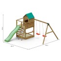 Kinderspeelplaats tuin speelhuisje glijbaan schommels zandbak Jarcas4 Catalogus