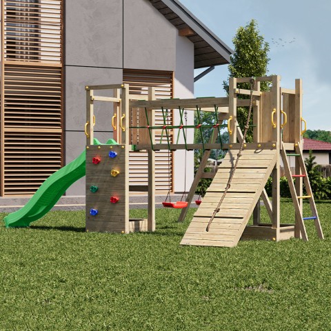 Speeltuin voor kinderen tuin glijbaan klimmen Exposure Maxi Funny Aanbieding