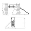 Speeltuin voor kinderen tuin glijbaan klimmen Exposure Maxi Funny Karakteristieken